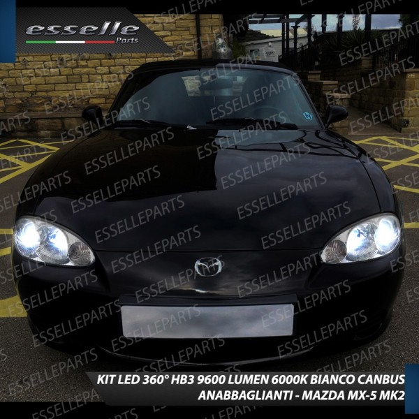 Kit Full LED coppia HB3 9600 LUMEN Anabbaglianti MAZDA MX-5 II