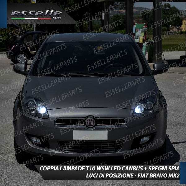 Coppia Luci Posizione 5 LED Per Fiat Bravo MK2 Canbus 6000K Bianco Ghiaccio