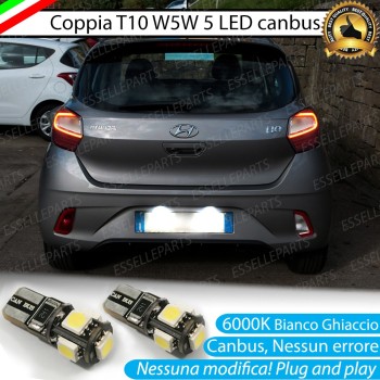 Luci Targa 5 LED Canbus 6000K per HYUNDAI I10 III