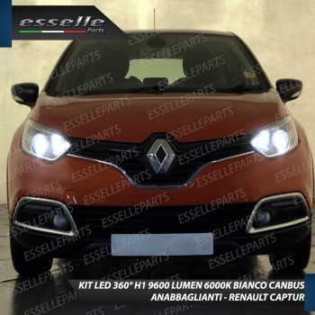 Kit Full LED H1 9600 Lumen 6000K bianco Anabbaglianti RENAULT CAPTUR Restyling