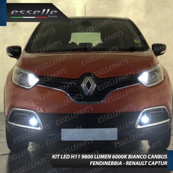 Kit Full LED Fendinebbia H11 9800 Lumen 6000K bianco per RENAULT CAPTUR