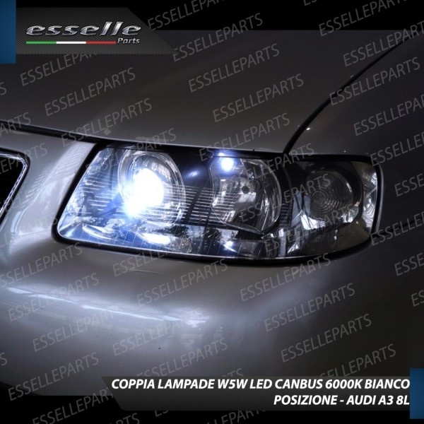 Conversione Fari Full LED 9600LM + 6400LM + 330LM AUDI A3 8L con fari lenticolari