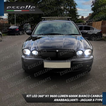 KIT LED H1 JAGUAR X-TYPE 6400 LUMEN ACCENSIONE RAPIDA 6000K ABBAGLIANTI