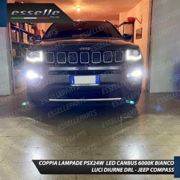 Luci Posizione Led Canbus JEEP COMPASS II Luce Bianca No Error