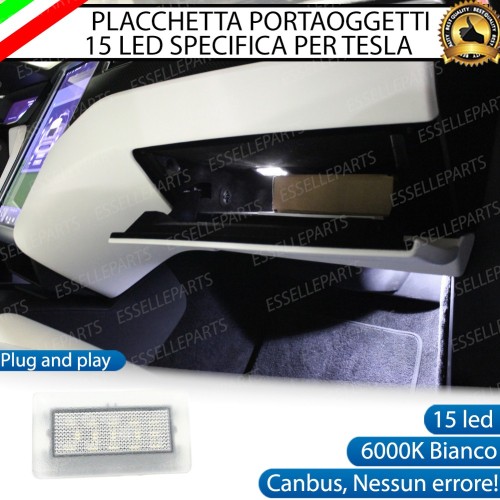 Placchetta LED Vano Portaoggetti per Tesla Model S