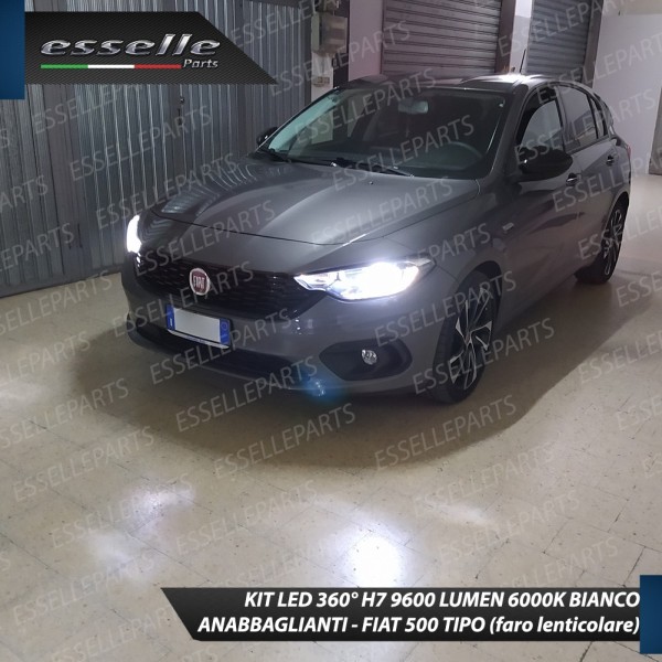 Kit Full LED H7 9600 Lumen 6000K bianco Anabbaglianti FIAT TIPO