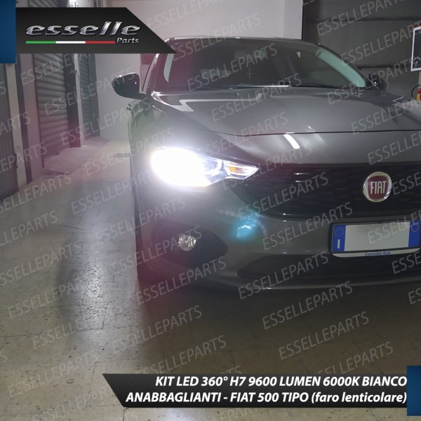 Kit Full LED H7 9600 Lumen 6000K bianco Anabbaglianti FIAT TIPO