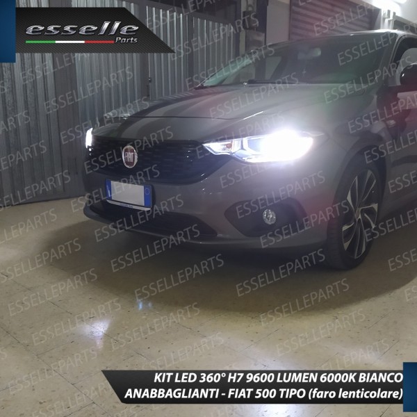 Kit Full LED H7 9600 Lumen 6000K bianco Anabbaglianti FIAT TIPO