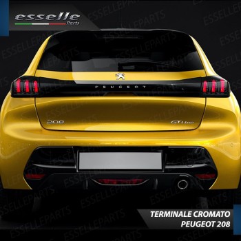 Terminale di scarico cromato INOX per PEUGEOT 208 2