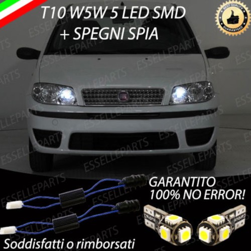 Coppia Luci Posizione 5 LED Per Fiat Punto MK3 Canbus 6000K Bianco Ghiaccio