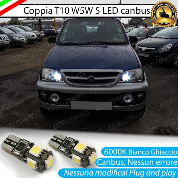 Luci posizione T10 W5W 5 LED Canbus Daihatsu Terios I
