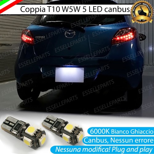 Luci Targa 5 LED Canbus 6000K per Mazda 2 II
