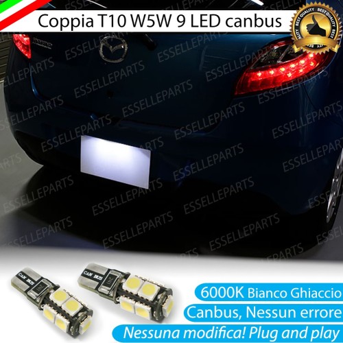 Luci Targa 9 LED Canbus 6000K per Mazda 2 II