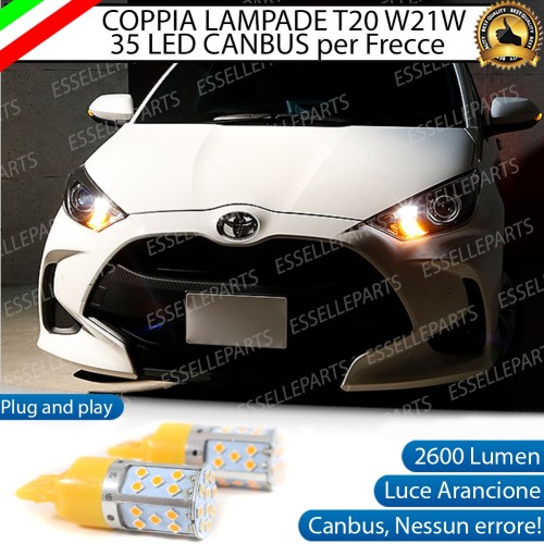 Coppia Frecce Anteriori T20 W21W 35 LED Canbus TOYOTA YARIS IV