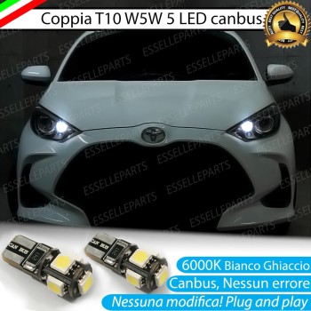 Luci Posizione Led Canbus TOYOTA YARIS IV 6000K Luce Bianca No Error