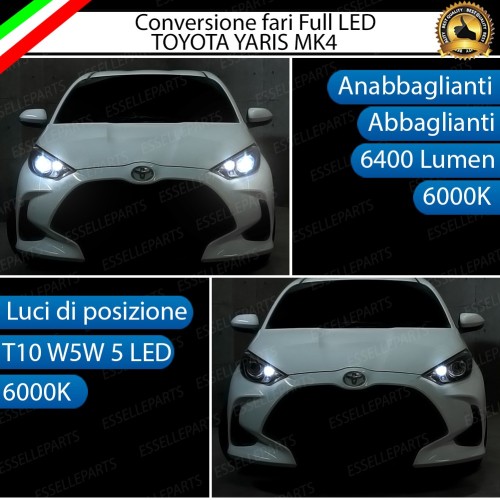 Conversione Fari Full LED Per Toyota Yaris 4 6000K Bianco