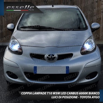 Lampade T10 W5W Canbus 6 LED no error luci posizione Toyota Aygo I