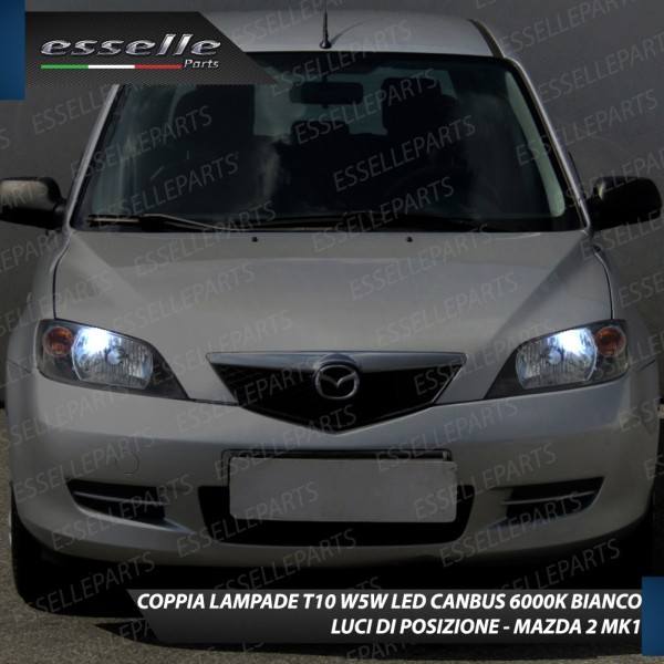 Conversione Fari Full LED 6000K bianco MAZDA 2 MK1 con fari a parabola