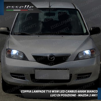 Conversione Fari Full LED 6000K bianco MAZDA 2 MK1 con fari a parabola