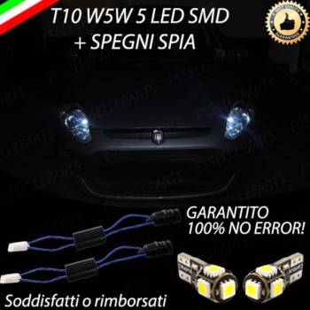 Coppia Luci Posizione 5 LED Per Abarth Punto Evo Canbus 6000K Bianco Ghiaccio