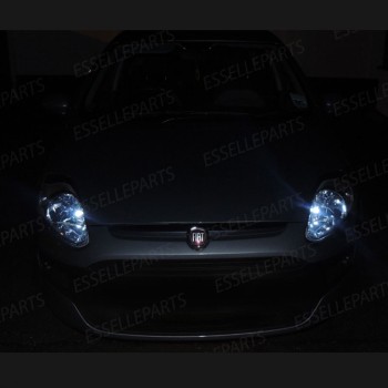 Coppia Luci Posizione 5 LED Per Abarth Punto Evo Canbus 6000K Bianco Ghiaccio