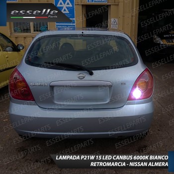 Lampada 15 LED Retromarcia Canbus 6000K con lente Nissan Almera mk2 Dal 08-2002 Lampada 15 LED Retromarcia Canbus 6000K con lente Nissan Almera mk2 Dal 08-2002