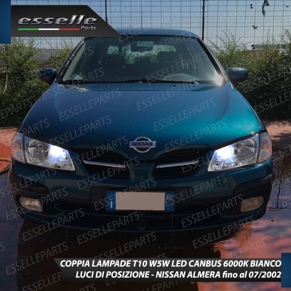 Luci posizione T10 W5W 5 LED canbus 6000K Nissan Almera MK2