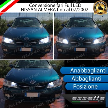 Conversione Fari Full LED 6000K bianco Nissan Almera MK2