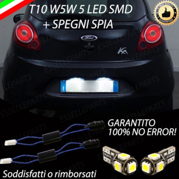 Coppia Luci Targa 5 LED Per Ford Ka MK2 Canbus 6000K Bianco Ghiaccio