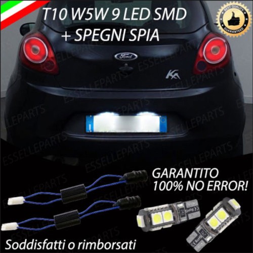 Coppia Luci Targa 9 LED Per Ford Ka MK2 Canbus 6000K Bianco Ghiaccio No Error