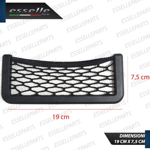 Tasca Portaoggetti adesiva con rete per interni Auto - LARGE