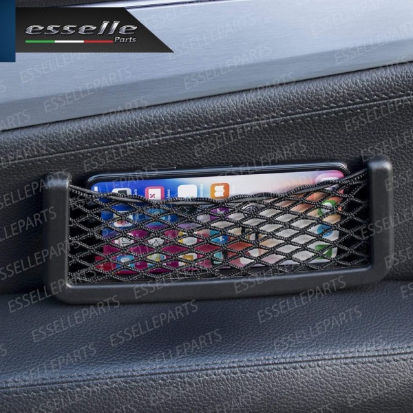 Tasca Portaoggetti adesiva con rete per interni Auto - LARGE
