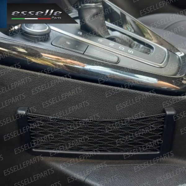 Tasca Portaoggetti adesiva con rete per interni Auto - LARGE