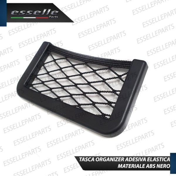 Tasca Portaoggetti adesiva con rete per interni Auto - SMALL