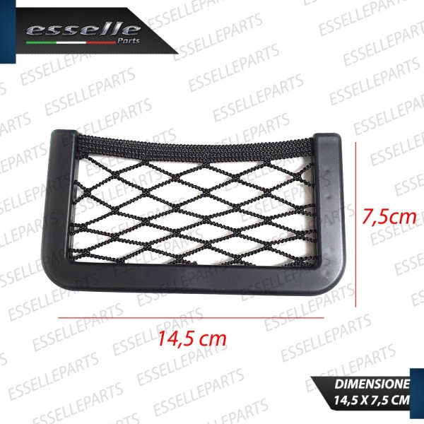 Tasca Portaoggetti adesiva con rete per interni Auto - SMALL