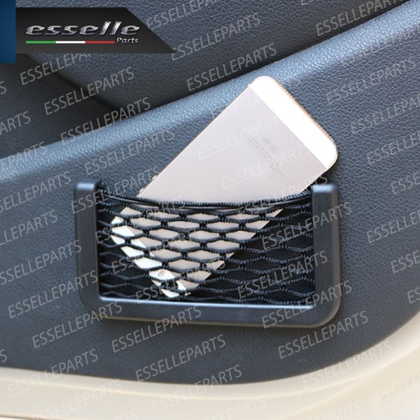 Tasca Portaoggetti adesiva con rete per interni Auto - SMALL