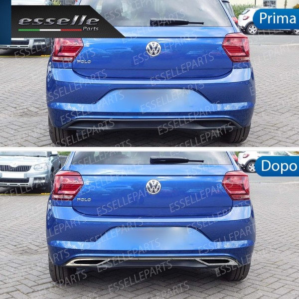 Terminale di scarico cromato MARMITTA FINALINO CROMATO VW Polo AW1