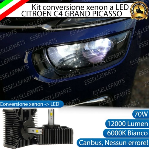 KIT LED D5S CONVERSIONE DA BIXENO A LED 12000 LUMEN 6000K CITROEN C4 PICASSO II