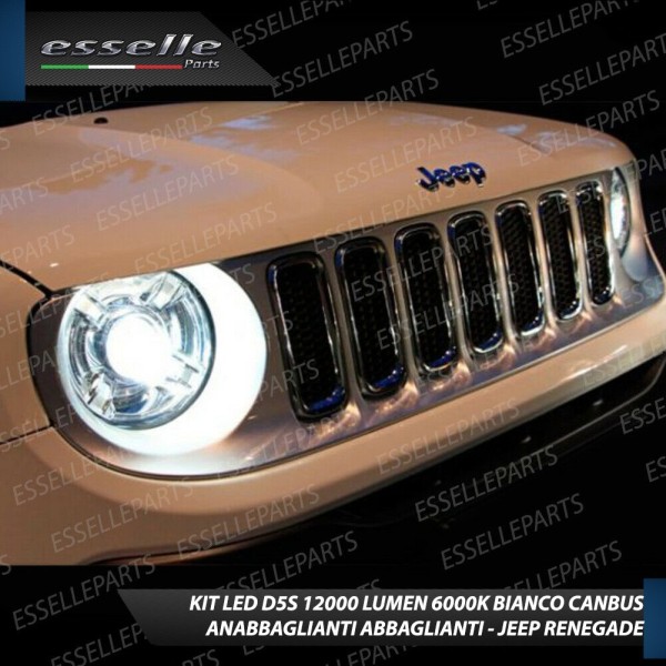 KIT LED D5S CONVERSIONE DA BIXENO A LED 12000 LUMEN 6000K JEEP RENEGADE
