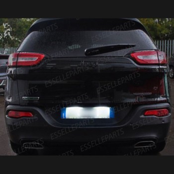 Coppia Luci Targa 9 LED Per Jeep Cherokee KL Canbus 6000K Bianco Ghiaccio