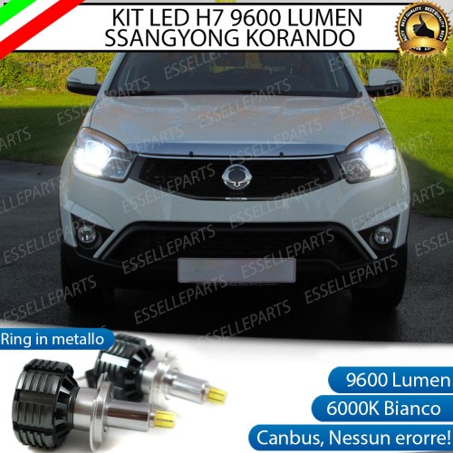 Kit Full LED H7 9600 Lumen 6000K Anabbaglianti SSANGYONG Korando mk3 DAL 2013