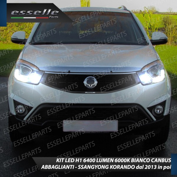 Conversione Fari Full LED 6000K bianco SSANGYONG Korando mk3 DAL 2013