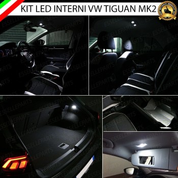 Kit LED interni Completo 6000K Bianco Canbus VW Tiguan MK2 AD1 con interni alogeni