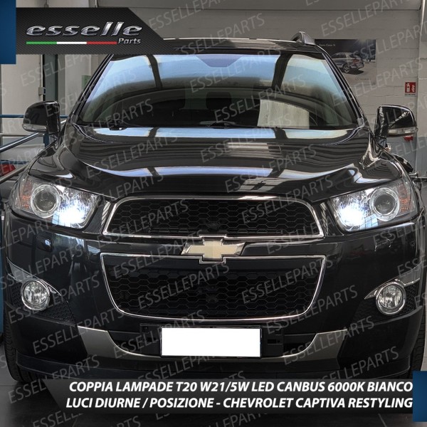 Luci di Posizione/Diurne 10 LED T20 6000K Bianco Canbus Chevrolet Captiva Restyling