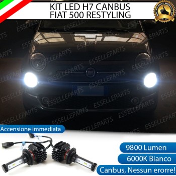 Kit Full LED H7 9800 Lumen 6000K bianco Abbaglianti ABARTH 500 595 695 RESTYLING