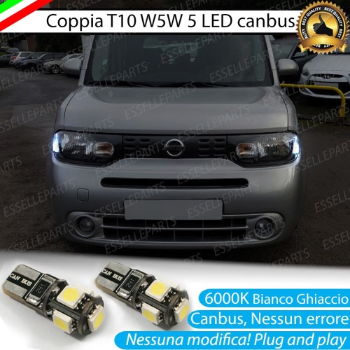 Luci posizione T10 W5W 5 LED Canbus Nissan Cube