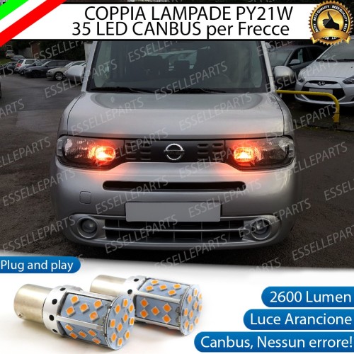 Coppia Frecce Anteriori PY21W 35 LED Canbus Nissan Cube