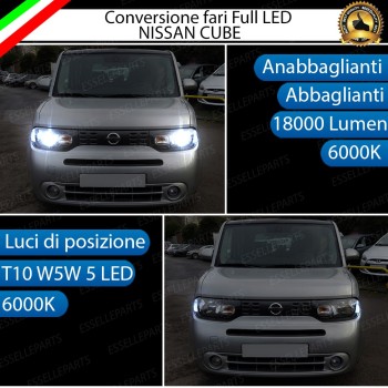 Lampade a LED H4 + T10 per NISSAN CUBE Luce Bianca No Error