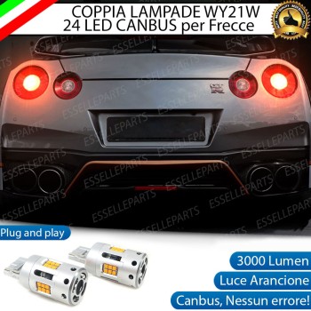 Frecce LED per Nissan GTR R35 Lampade T20 Arancione Canbus
