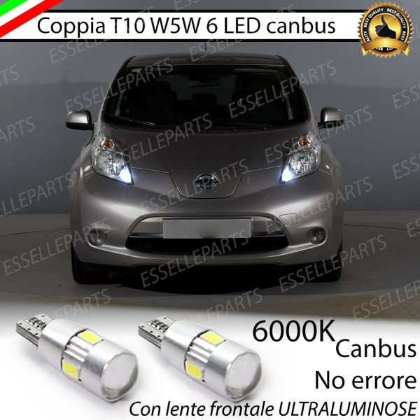 Luci posizione T10 W5W 6 LED Canbus Nissan Leaf